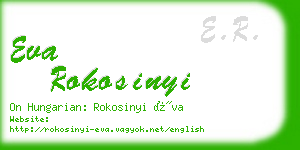 eva rokosinyi business card